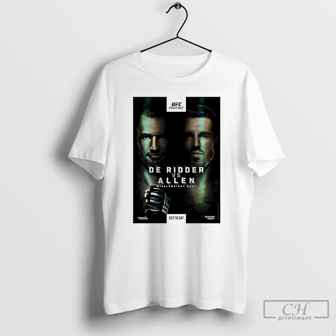Classic Ufc Fight Night De Ridder Vs Allen Autographed Event T Shirts