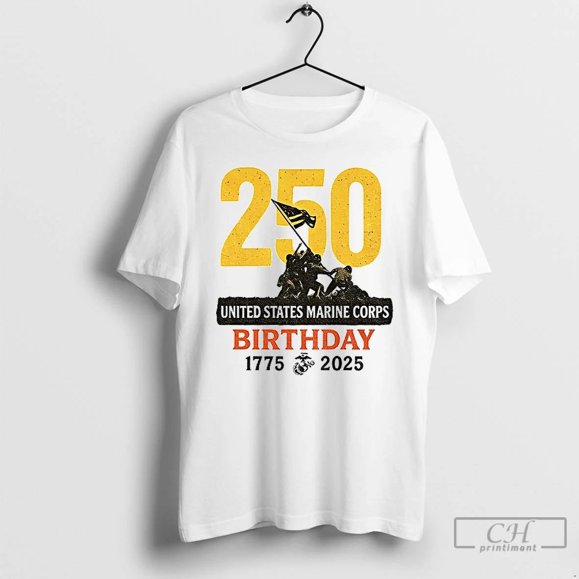 Classic Usmc 250th Birthday United States Marine Corps Anniversary 1775 2025 T Shirts