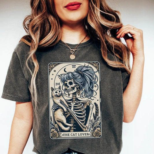 Cat Shirt  Cat Halloween Comfort Colors Halloween Gift  Funny Cat Lover T-shirt