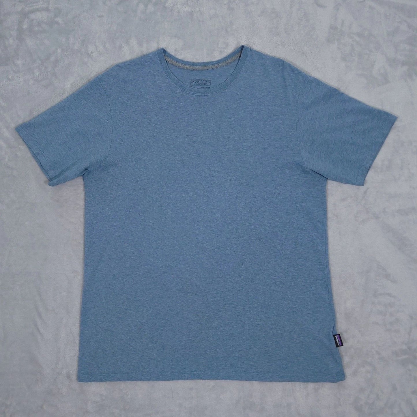 Patagonia T Shirt Mens M Organic Cotton Blue Short Sleeve 52440 Tee Heathered