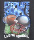 DELTA PRO WEIGHT Mens XL Black T-Shirt KEEP LIFE SIMPLE - LIVE FOR FOOTBALL