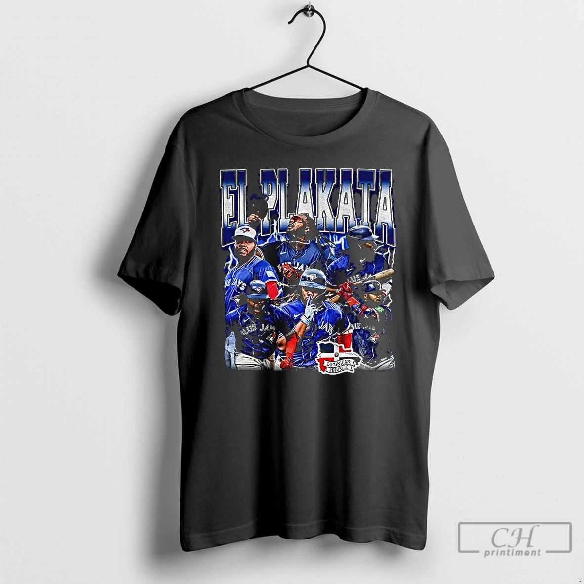 Classic El Plakata Vladimir Guerrero Jr Toronto Blue Jays Toronto Blue Jays Baseball T Shirts