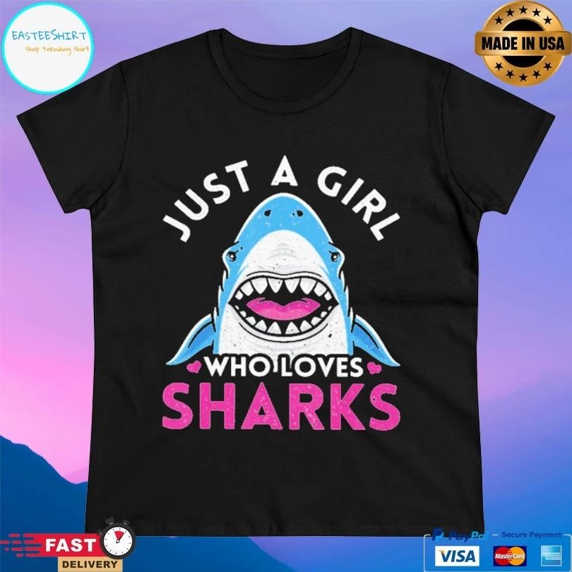 Just A Girl Who Loves Sharks Mask T-shirt
