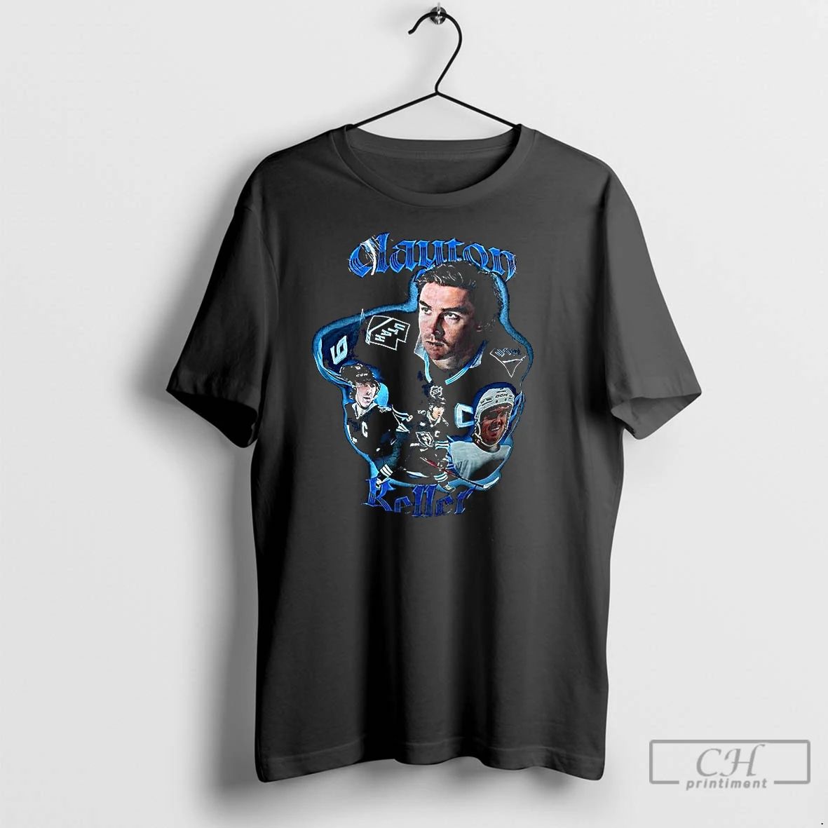 Classic Clayton Keller Utah Mammoth Ice Hockey Player Graphic