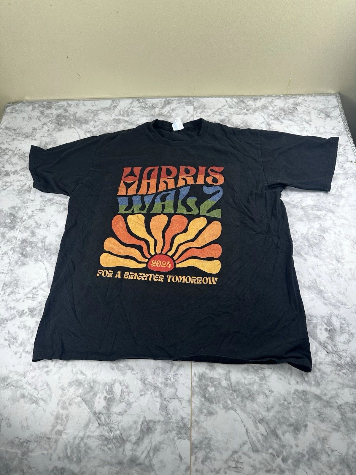 Boho Aesthetic Harris Waltz Brighter Tomorrow Tee Unisex XL Black