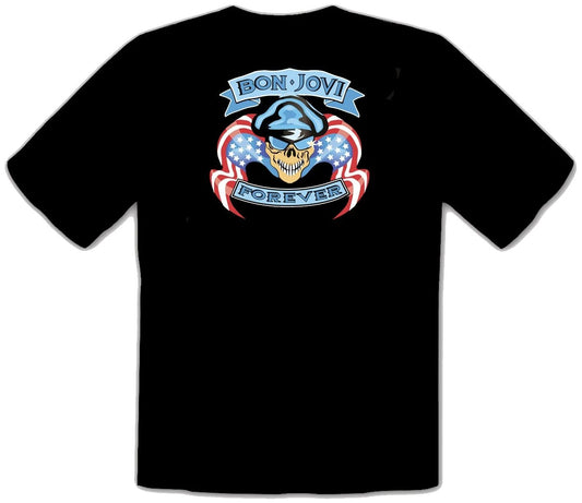 Bon Jovi Forever Rock Music Logo BLACK T-Shirt - 550
