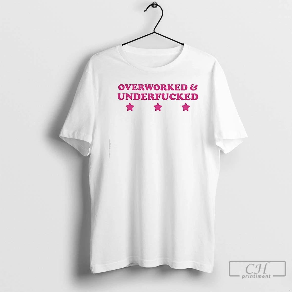Premium Tonhopatriota Overworked And Underfucked Stars T Shirts