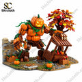 Cursed Harvest Pumpkin Golem Diorama Building Brick Set