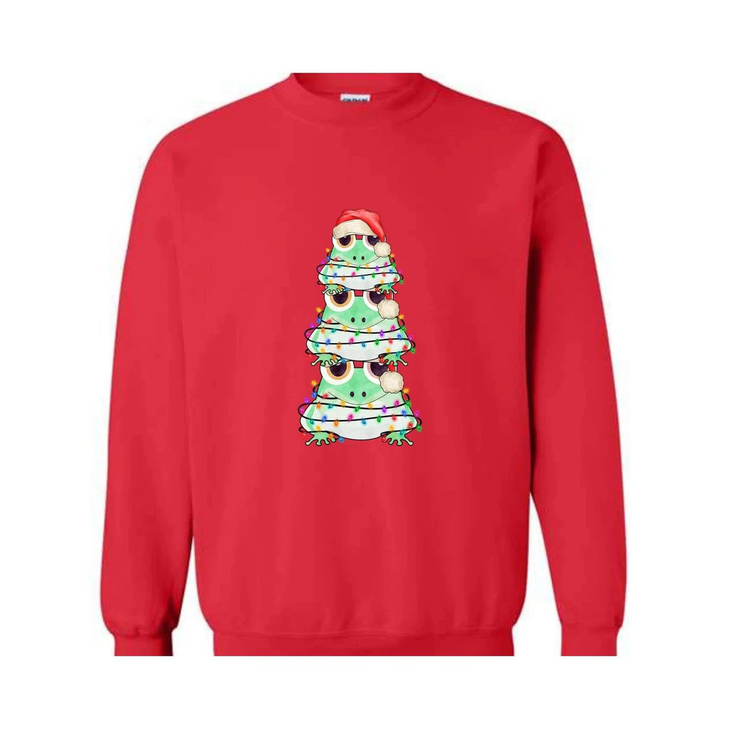Frog Christmas Tree Sweatshirt, Cute Frog Christmas Sweater, Frog Lover Hoodie,