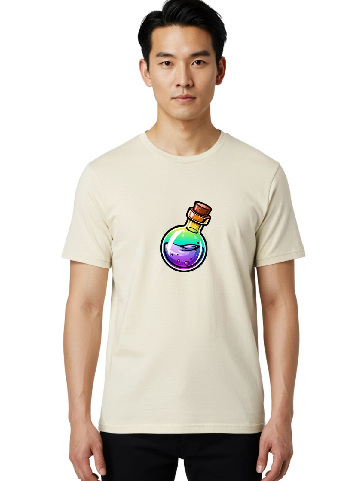 Potion-Bottle-14 Mens Graphic Tee, 100% Cotton, Casual Summer Wear