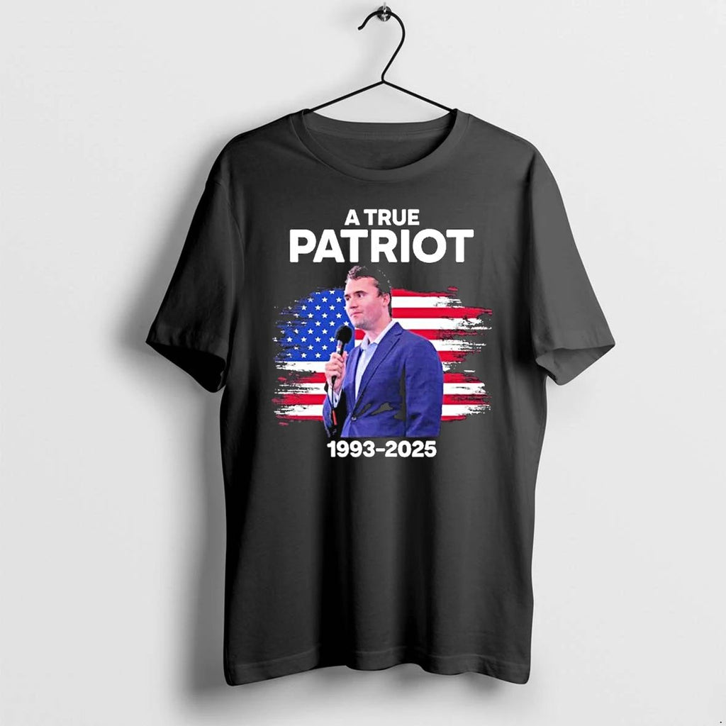Charlie Kirk 1993 2025 A True Patriot America Flag Tshirts Sweater