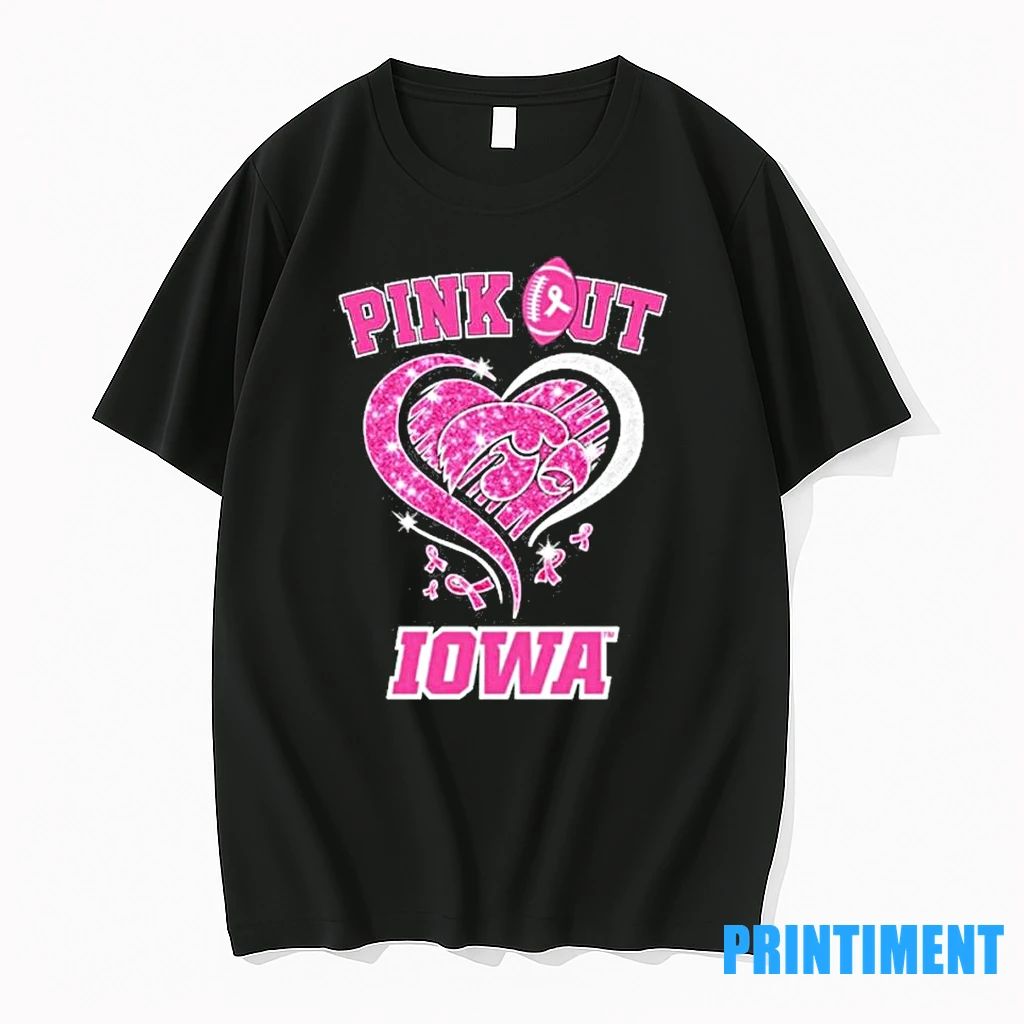 Iowa Hawkeyes Pink Out Breast Cancer Tshirts Sweater