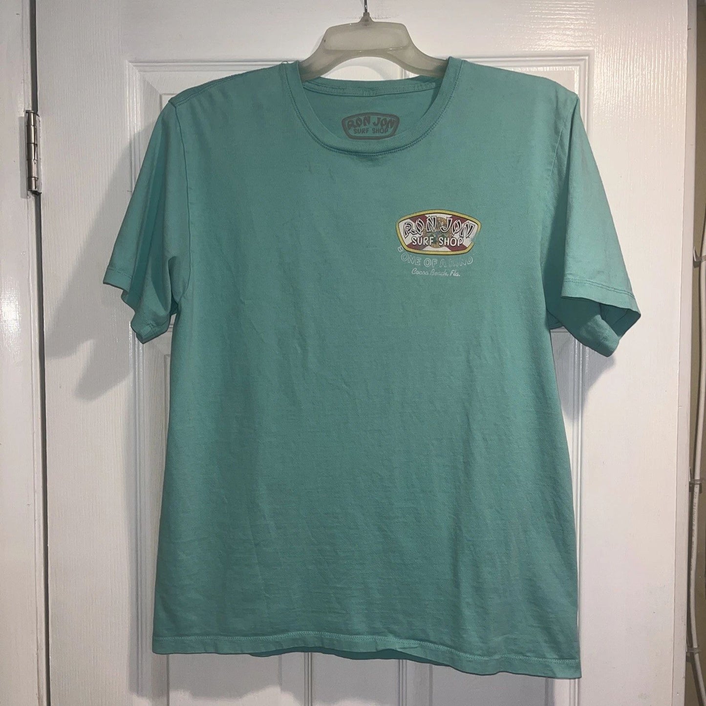 Vintage Ron Jon Florida Flag Tee Mens Sz Medium Green Teal