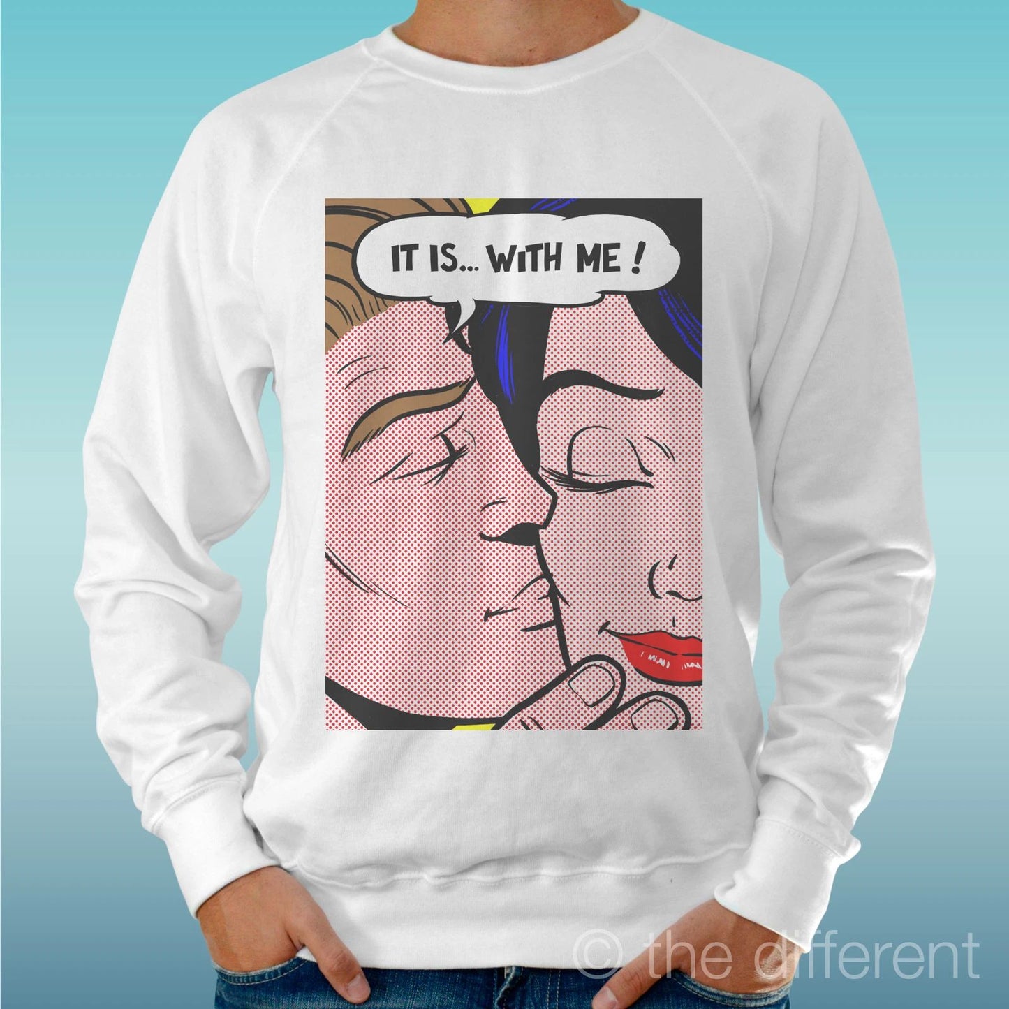 Felpa Man Light Sweater White " Art. Draw It Is White Me "