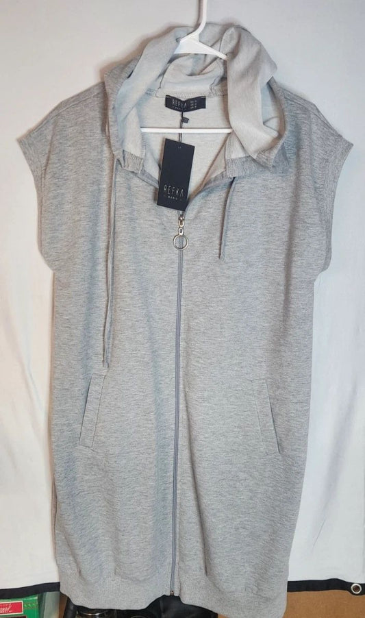 refka sleeveless jersey hoodie measurement size 42 chest 35 length