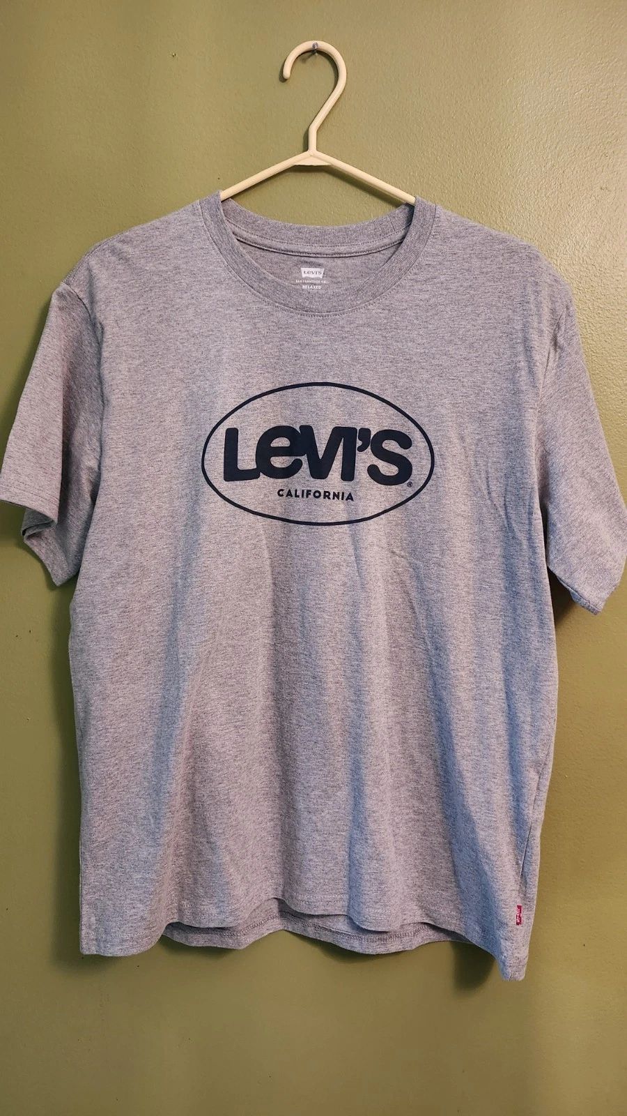 LEVI'S Men's Surf Logo Graphic T-Shirt Gray Size Medium