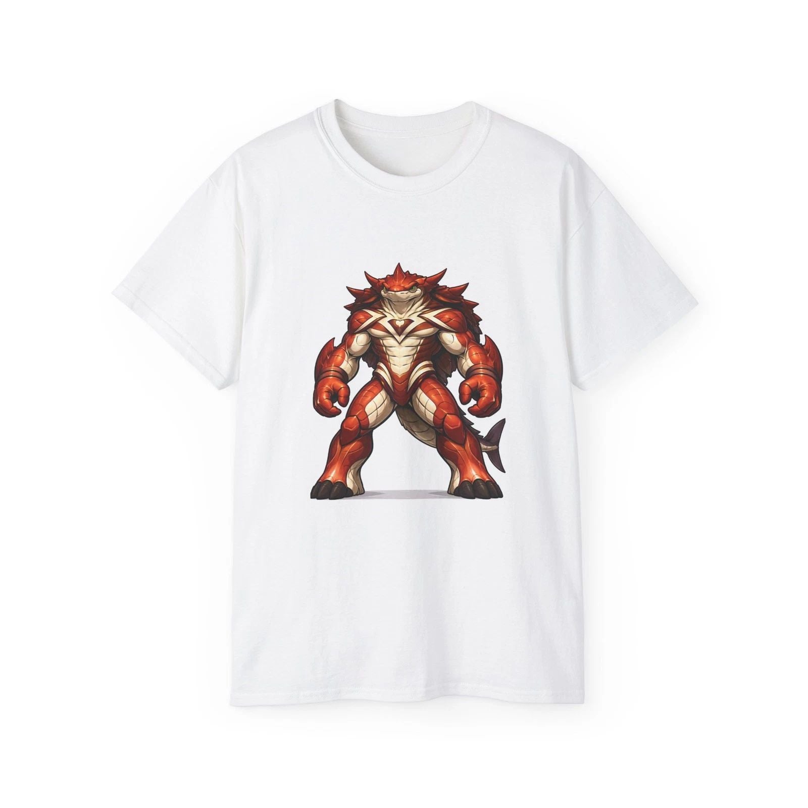 Red Armored Monster Creature T-Shirt | Fantasy Beast Graphic Tee