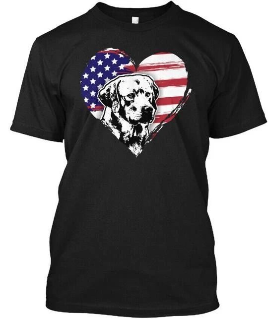 Usa Flag A Patriot Retriever Dog Lover T-Shirt Made in the USA Size S to 5XL