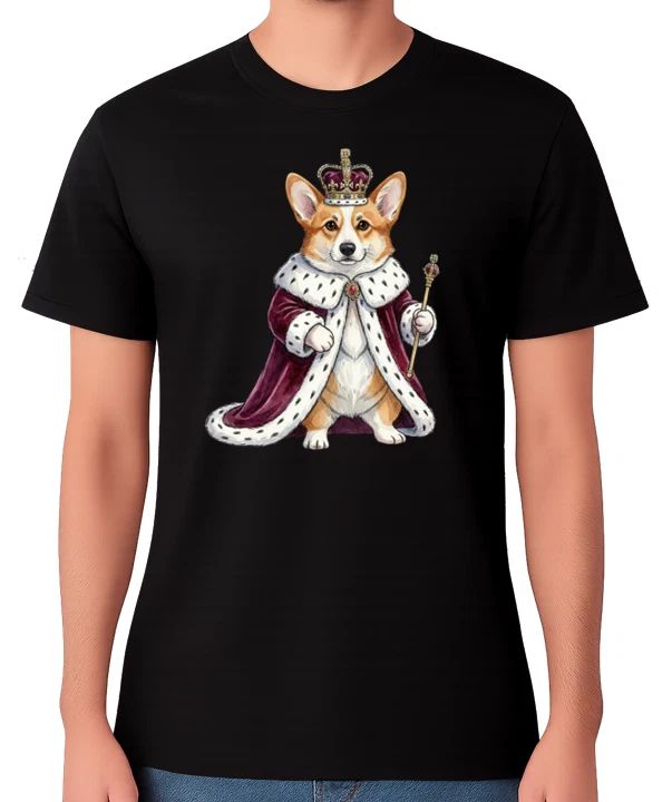 Royal Corgi King Graphic Unisex T-Shirt Funny Cute Dog Lover Tee