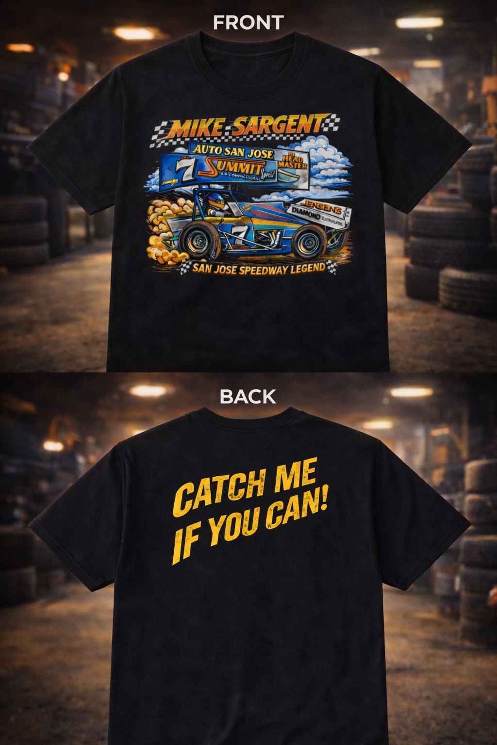 Throwback San Jose Speedway Drivers T-Shirts