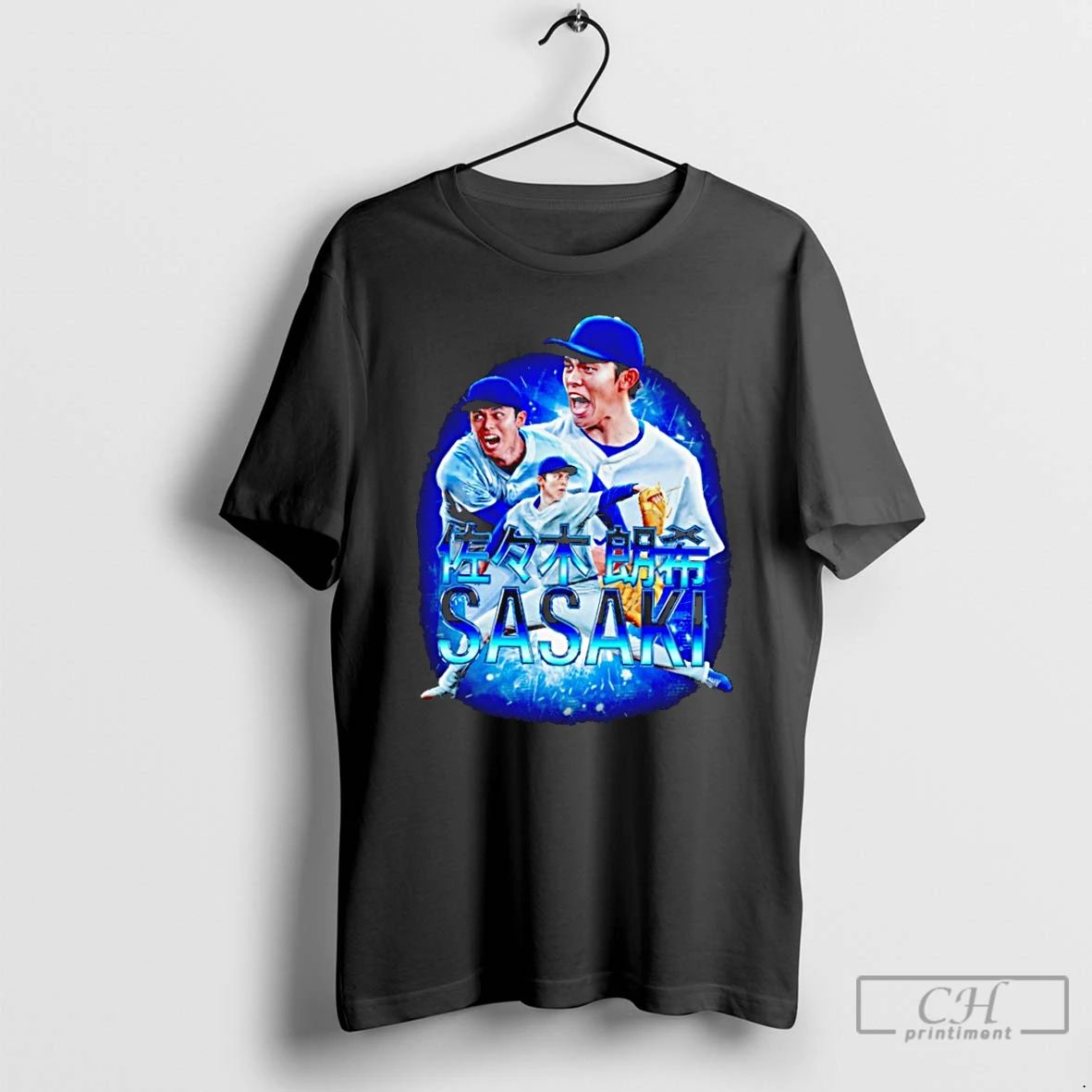 Classic Roki Sasaki Mlb Los Angeles Dodgers Signature T Shirts
