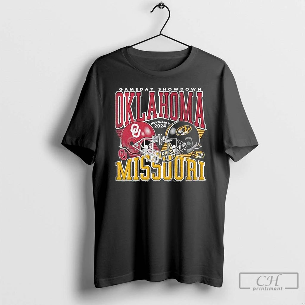 Premium Missouri Tigers Vs Oklahoma Sooners 2025 Gameday Showdown T Shirts