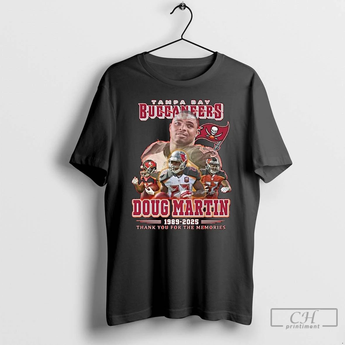 Classic Tampa Bay Buccaneers Doug Martin Thank You For Memories 1989 2025 Signature Long Sleve