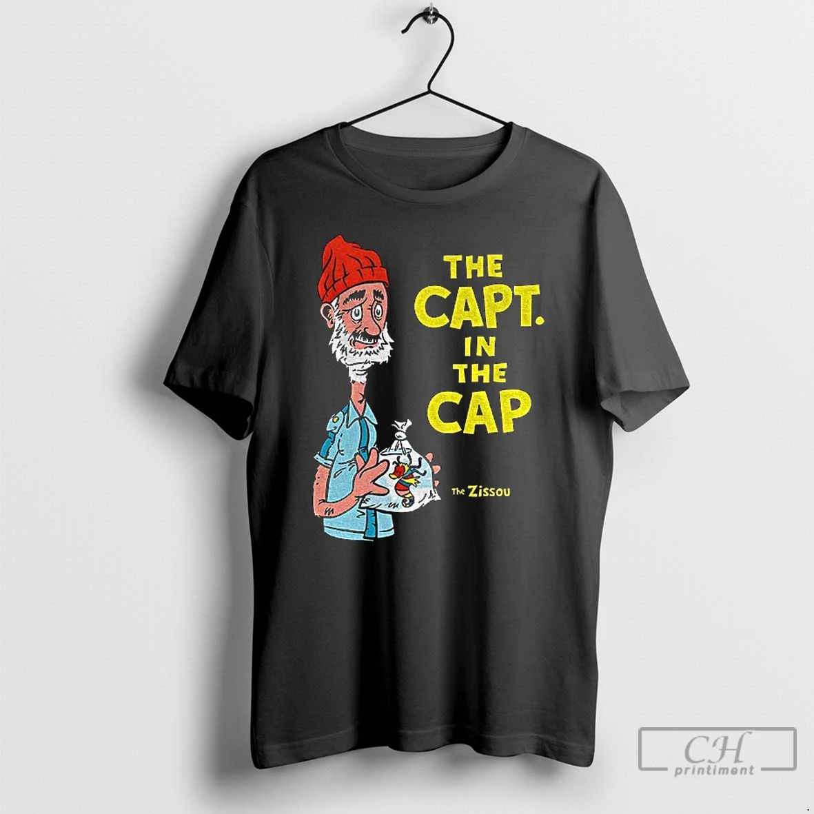 Classic The Capt In The Cap The Zissou T Shirts