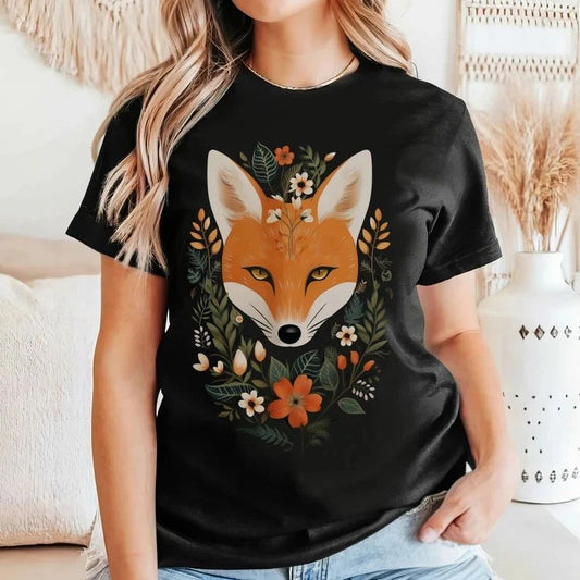 Boho Style Cottagecore Unisex Fox Comfort Tee
