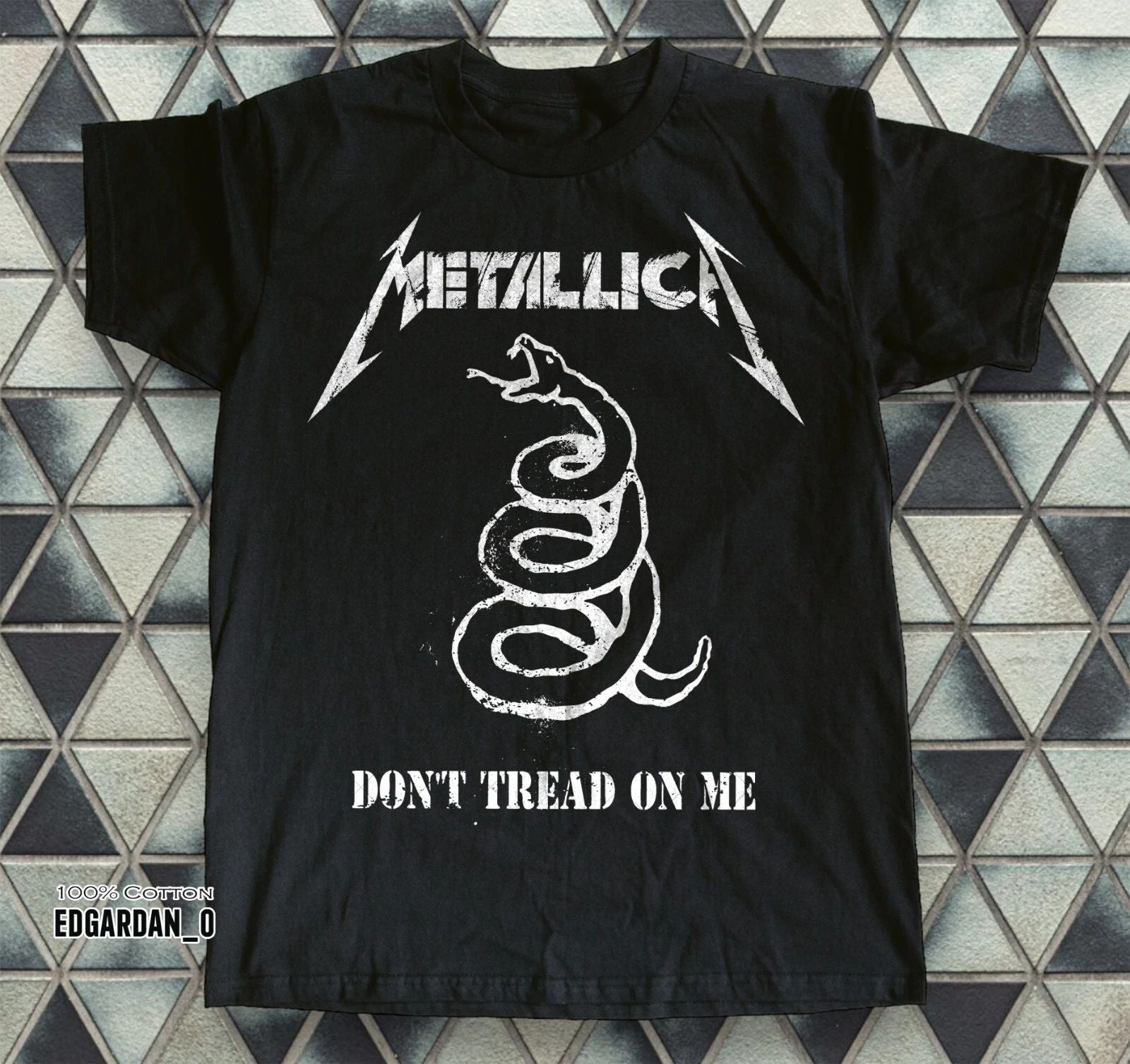 METALLICA Dont Tread On Me Heavy Cotton Black Unisex T-shirt Size S-5XL