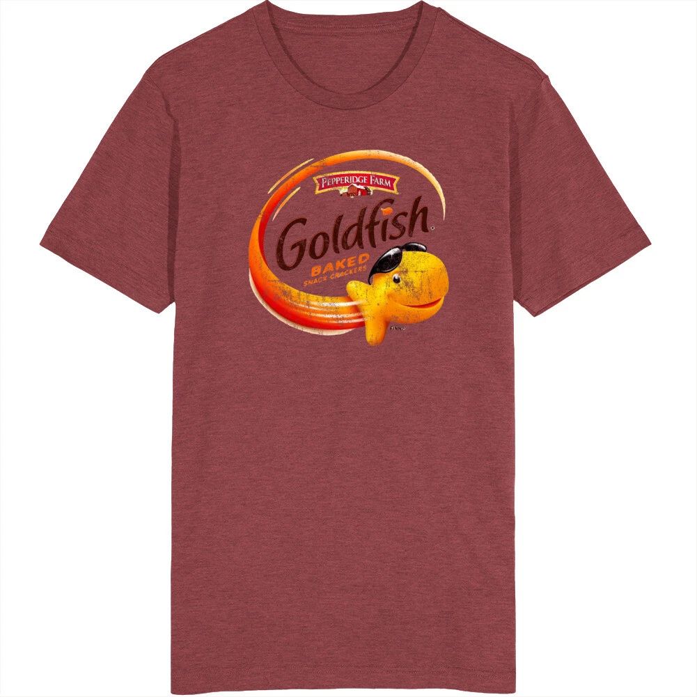 Goldfish Baked Snack Crackers Pepperidge Farm Distressed Logo Vintage T Shirt