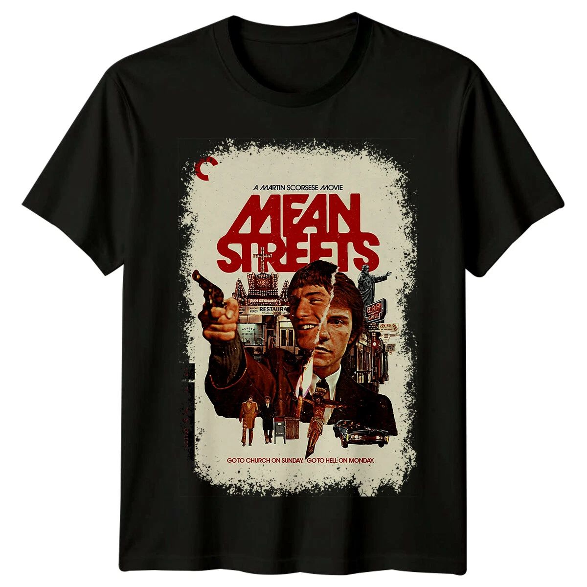 Mean Streets (1973) Movie Poster Inspired T-Shirt Retro Classic  Tee Unisex