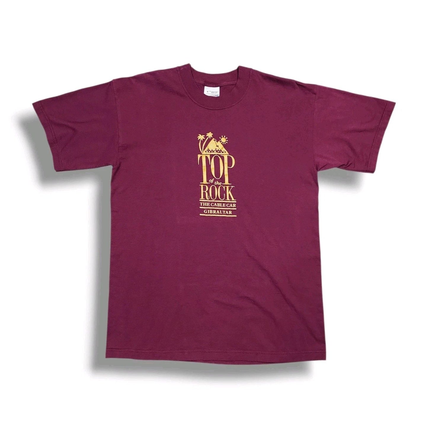 VINTAGE SCREEN STARS TOP OF THE ROCK THE CABLE CAR GIBRALTAR T-SHIRT Men's M