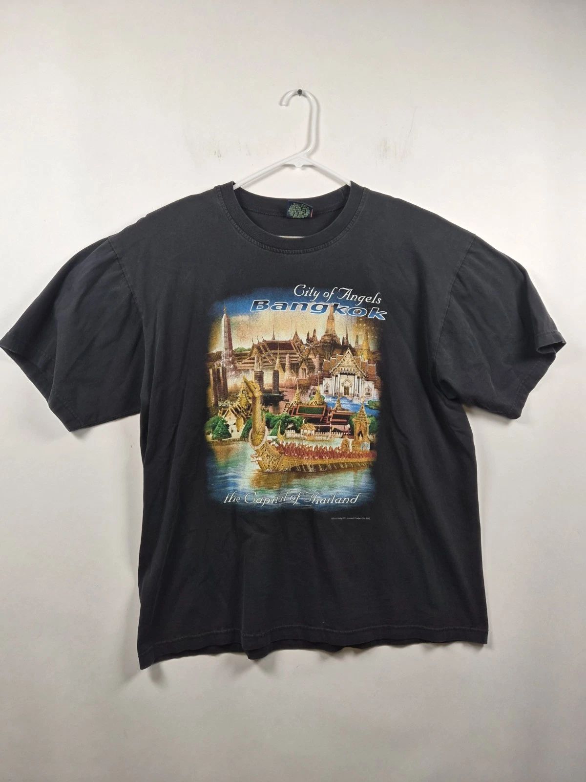 Vintage Bangkok Thailand T Shirt XL City of Angels Joli Golf Souvenir Black Tee