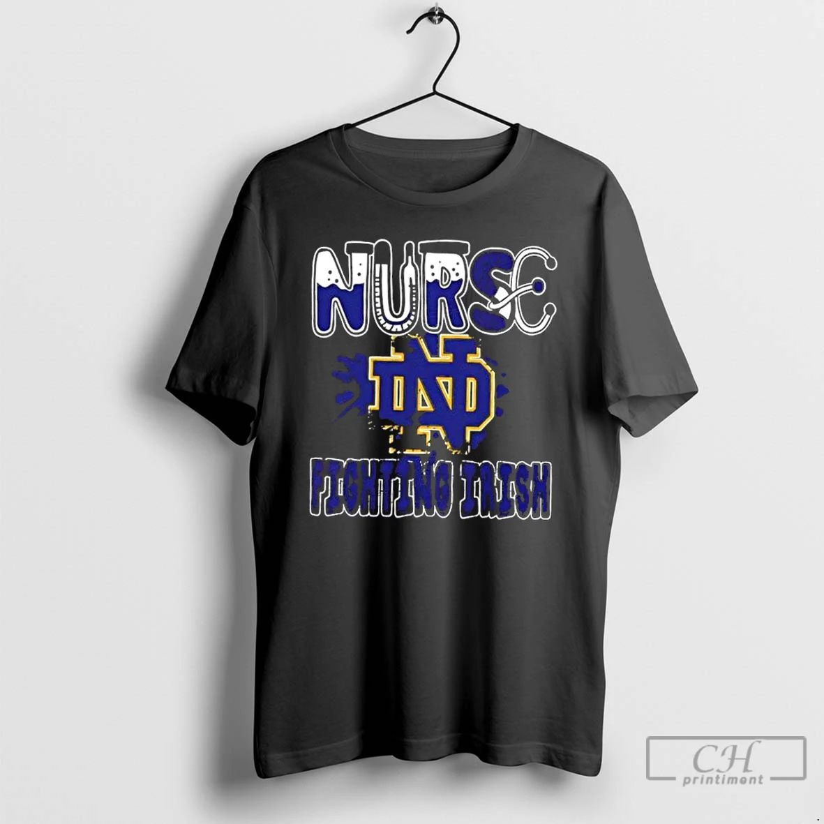 Classic Nurse X Notre Dame Fighting Irish Football T Shirts
