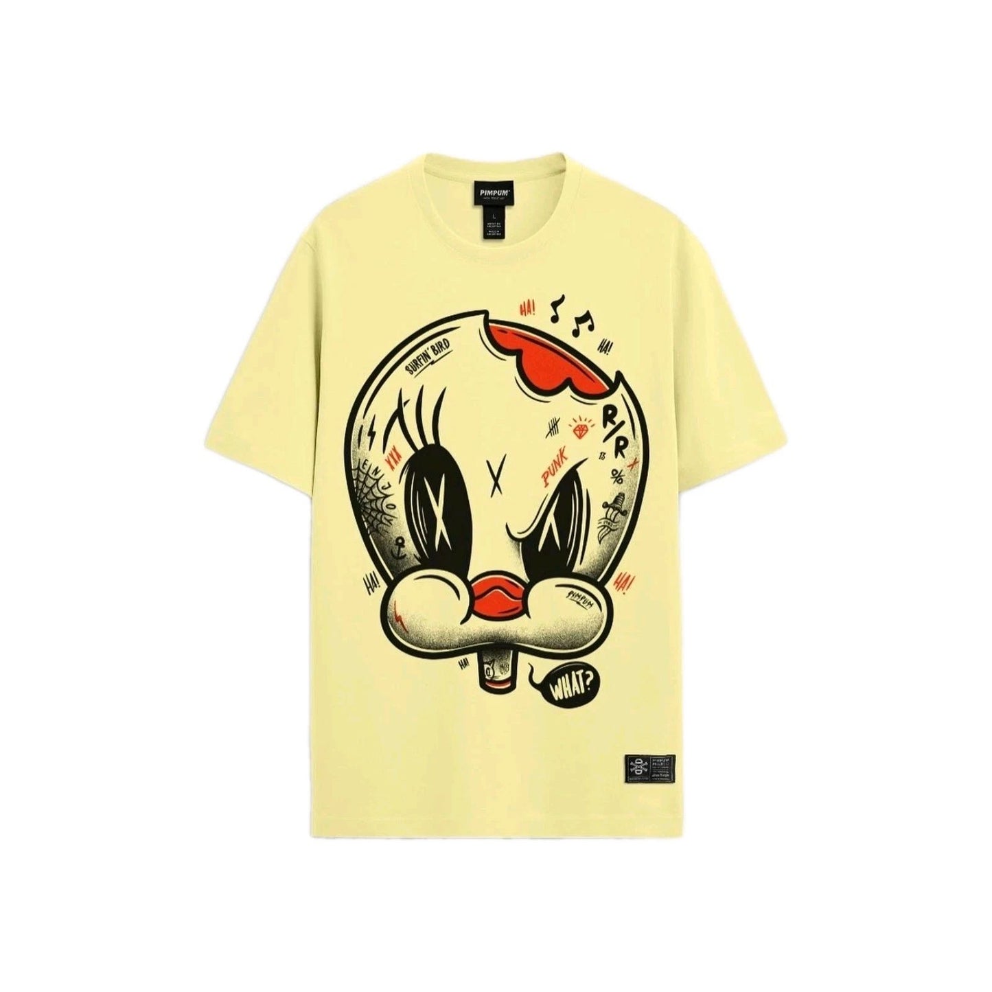 Rare PinPum Pills Mens M Surfing Surfin' Bird Art Parody T Shirt