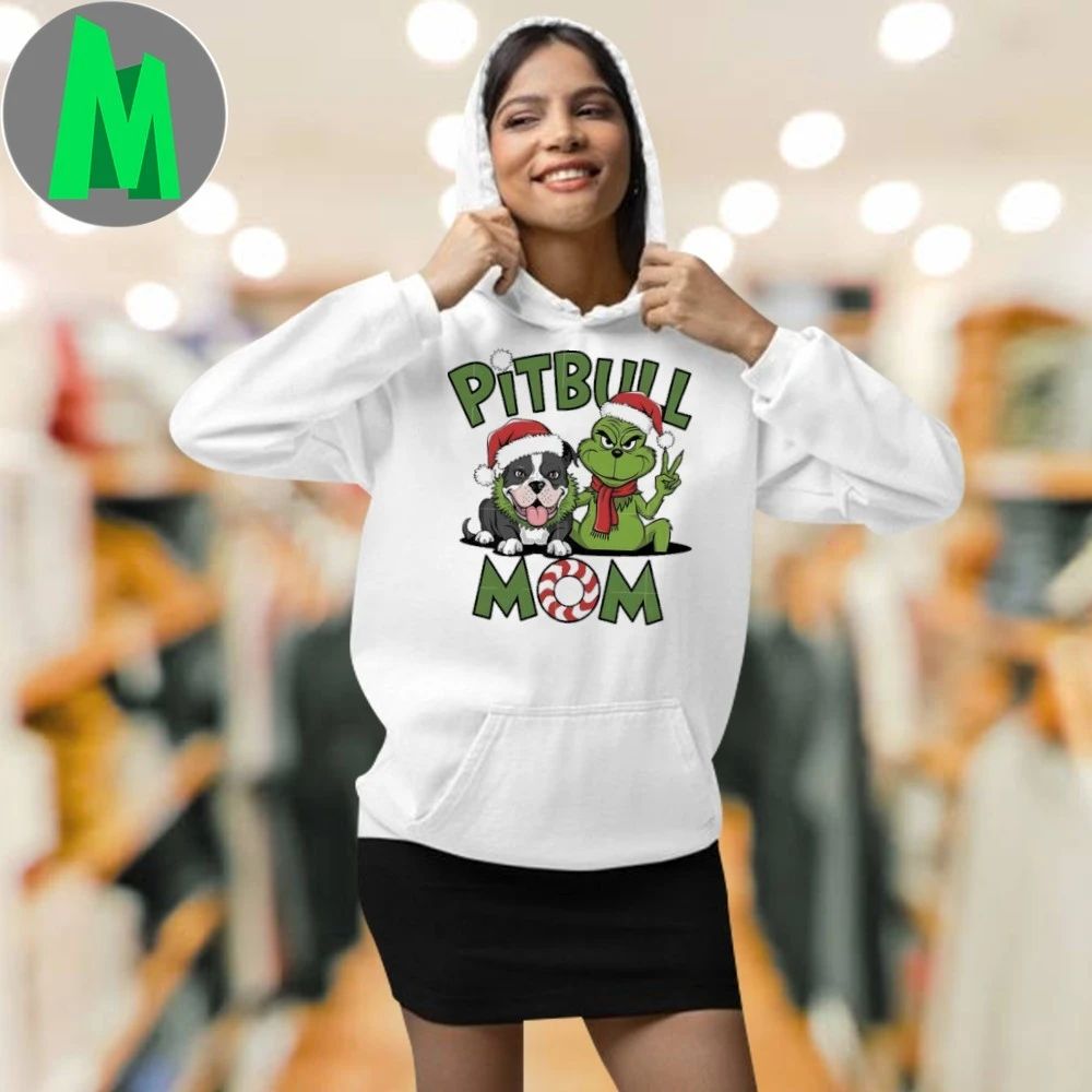 Pitbull Mom Grinch How the Grinch Stole Christmas Shirt