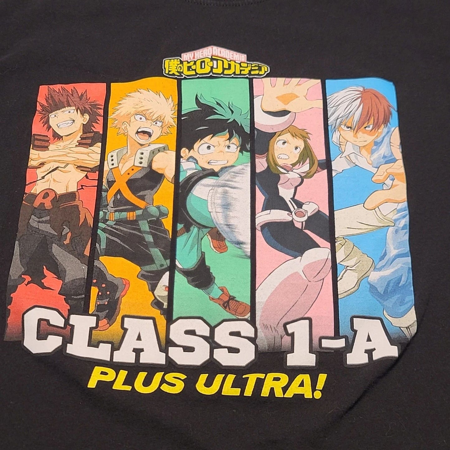 My Hero Academia T Shirt Mens Medium Black Class 1-A Plus Ultra Graphic Anime