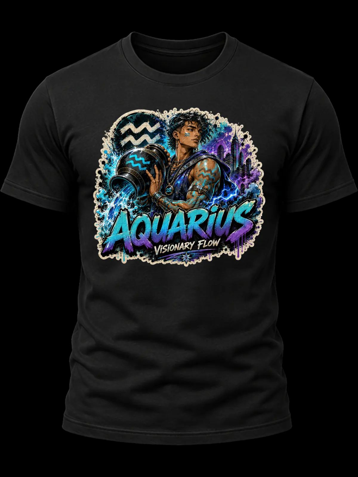 Aquarius Visionary Flow Zodiac Shirt
