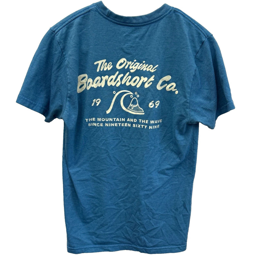 Quiksilver Boardshort Co T Shirt Adult Small Blue Surf Graphic Tee