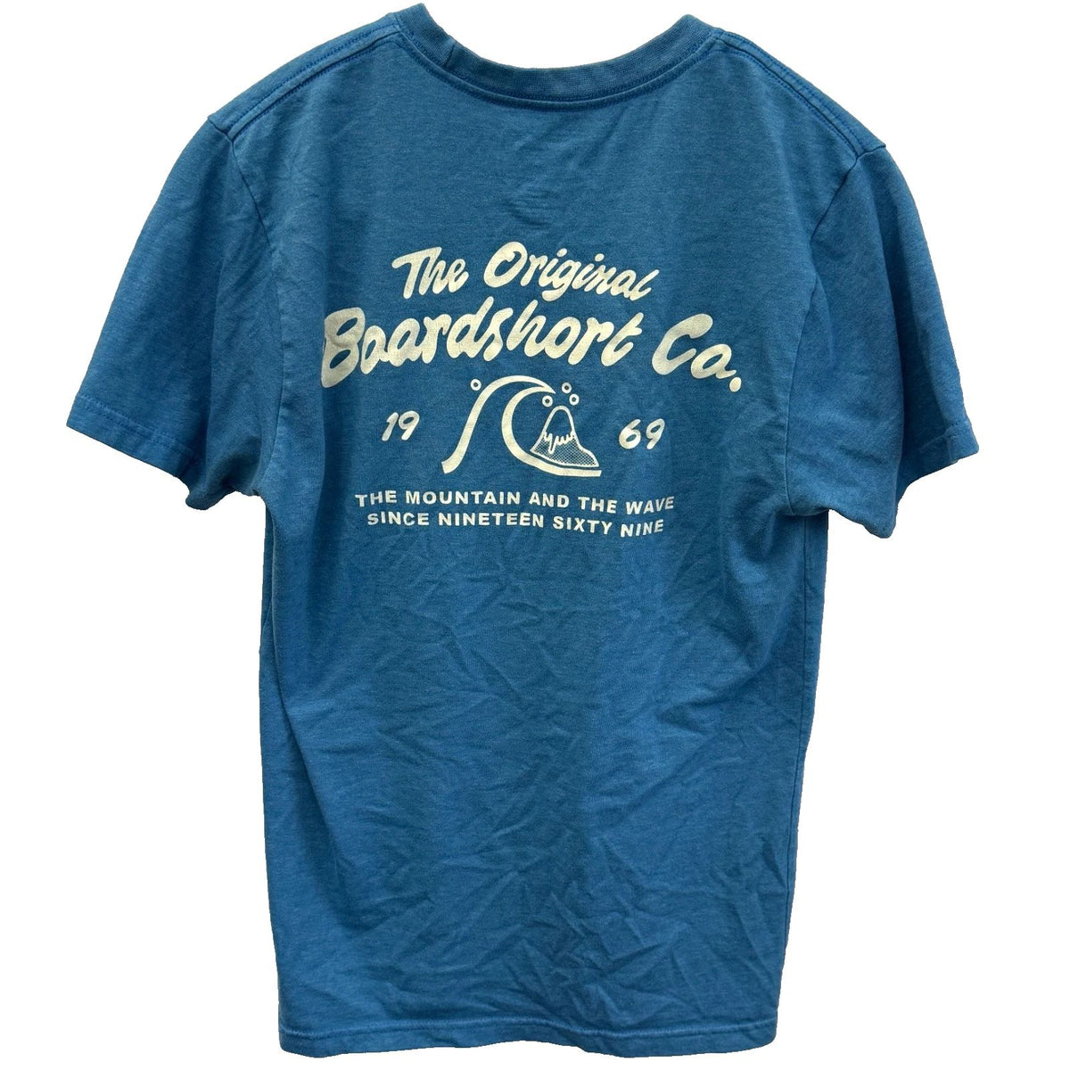 Quiksilver Boardshort Co T Shirt Adult Small Blue Surf Graphic Tee