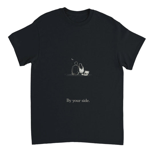 Minimalist Music Couple T-Shirt- Retro Indie Aesthetic Romantic Shirt