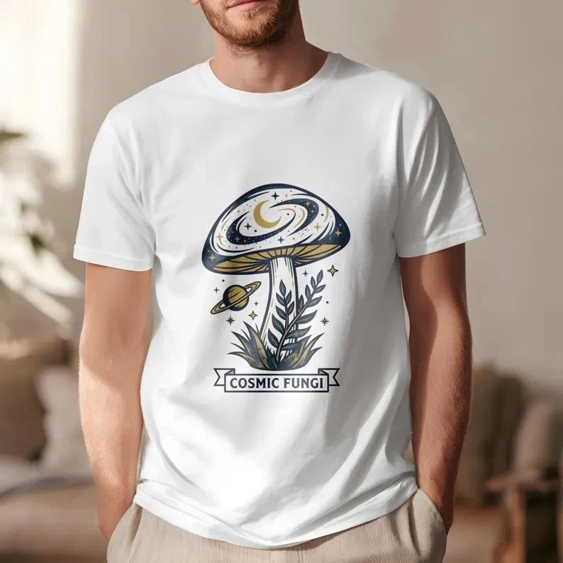 Cosmic Galaxy Mushroom Space Stars Universe Comfort Tee