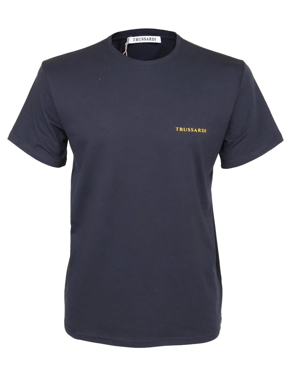 NWT TRUSSARDI Milano T-SHIRT crewneck cotton Navy blue luxury Italy XL