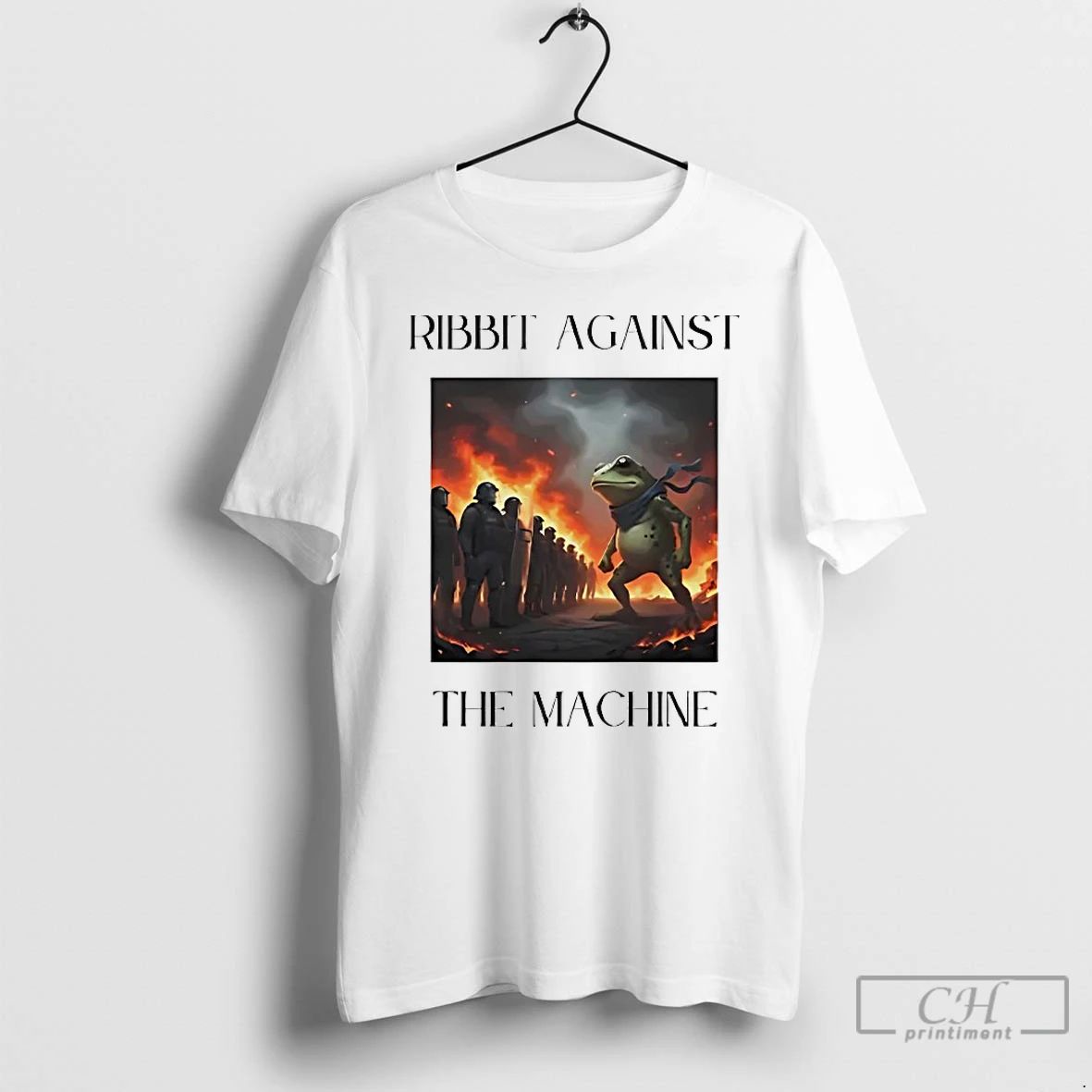 Classic Portland Frog Protest Ribbit Against The Machine T Shirts