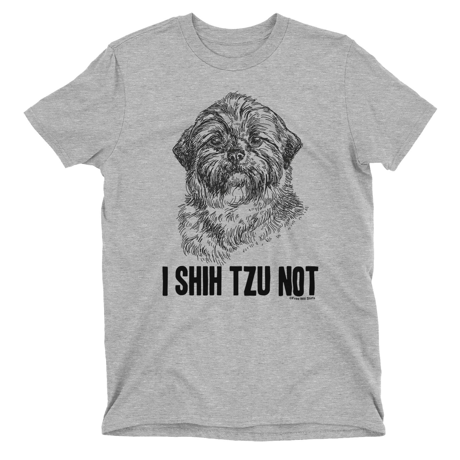 I SHIH TZU NOT Mens Funny Dog T-Shirt  Animal Lover Humour Pet Slogan