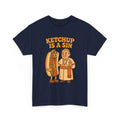Funny Da Pope Chicago Style Hot Dog Unisex Tee, Ketchup Is A Sin, Humor Shirt,