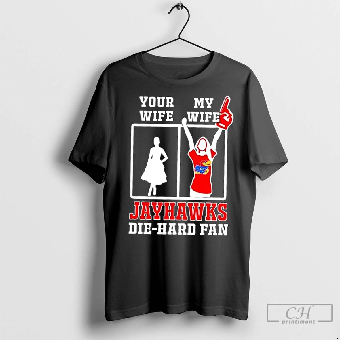 Classic My Wife Kansas Jayhawks Football Die Hard Fan