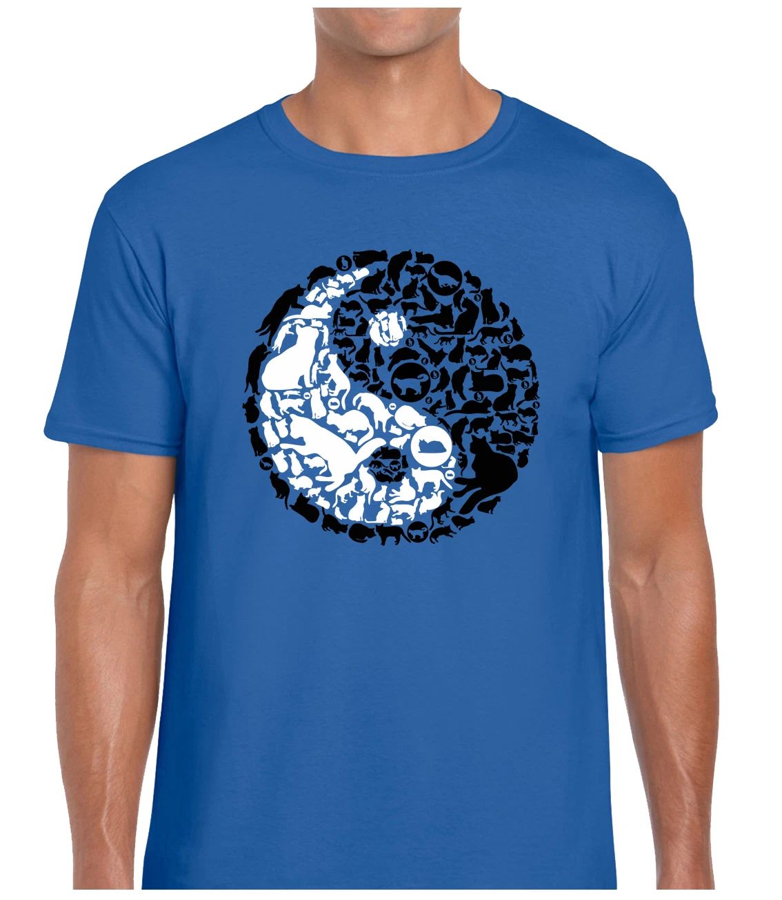 Yin Yang Cats Funny Cute Lover Animal Lover Kitten Unisex T-Shirt