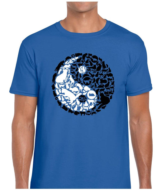 Yin Yang Cats Funny Cute Lover Animal Lover Kitten Unisex T-Shirt